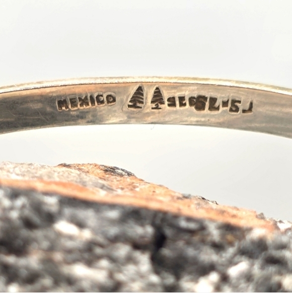 Vtg Taxco Silver Bangle Juan Sandoval TS-79 Two Trees - Picture 2 of 5